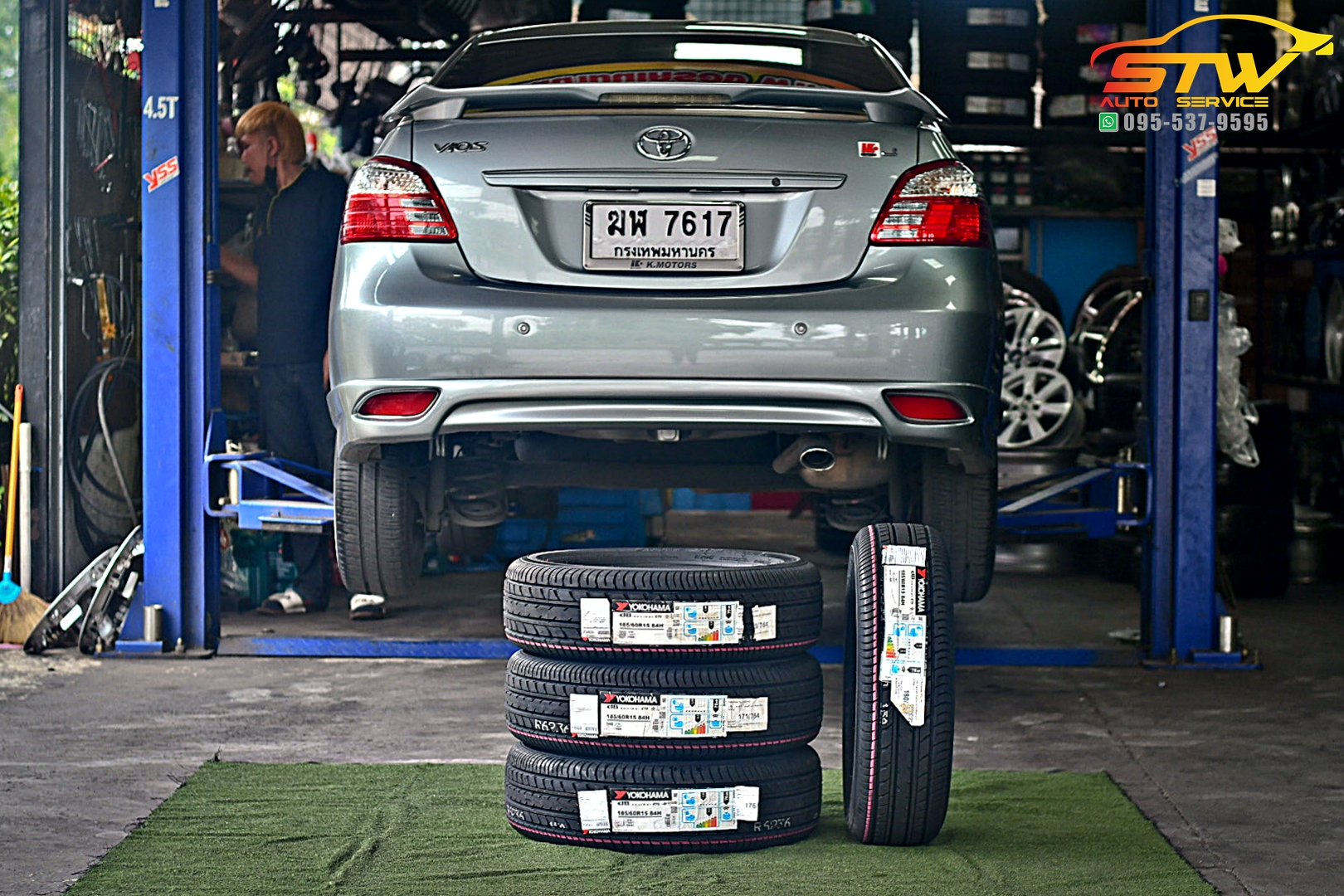 เปลี่ยนยาง TOYOTA VIOS YOKOHAMA E70 185/60R15 84H
