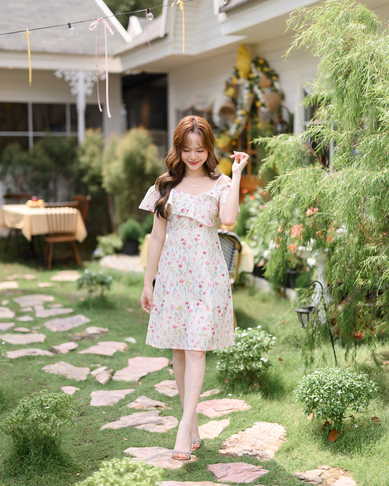 Blossom Breeze Off-shoulder Dress