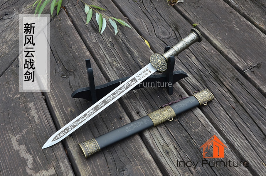 กระบี่ รุ่น Lion ใบมีดสแตนเลส ปลอกไม้ทำสี