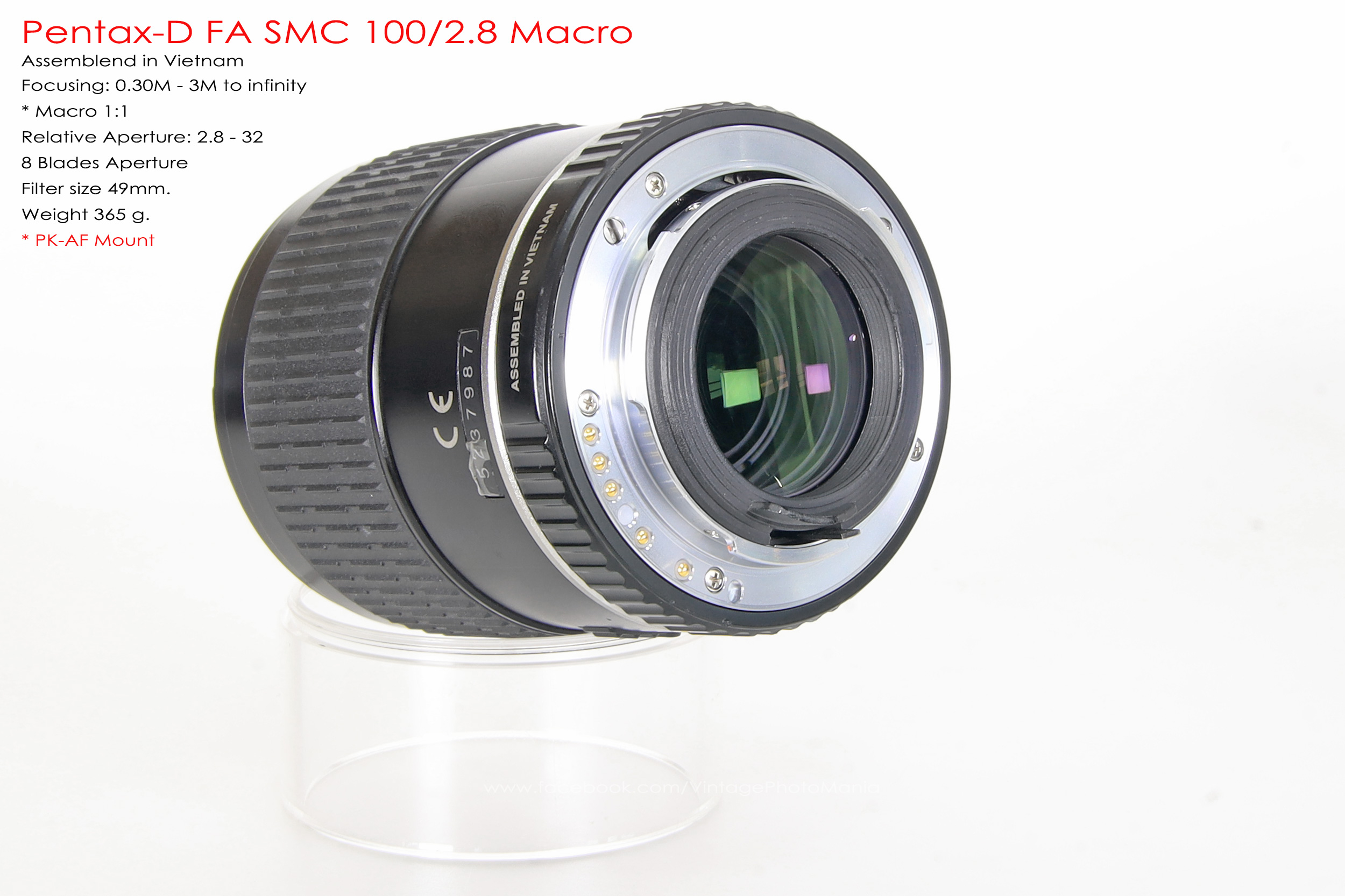 Pentax-D FA SMC 100/2.8 Macro *PK-AF Mount เลนส์มาโครตัวเล็กเบาคมๆ
