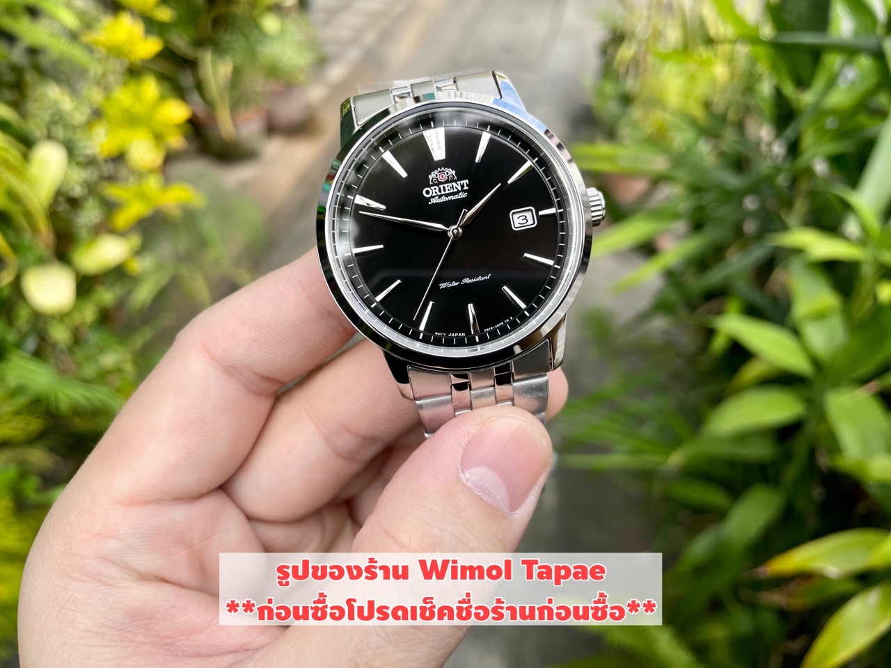 Orient Contemporary Mechanical รุ่น RA-AC0F01B หน้าดำ สายสแตนเลส (ประกันศูนย์ไทย)