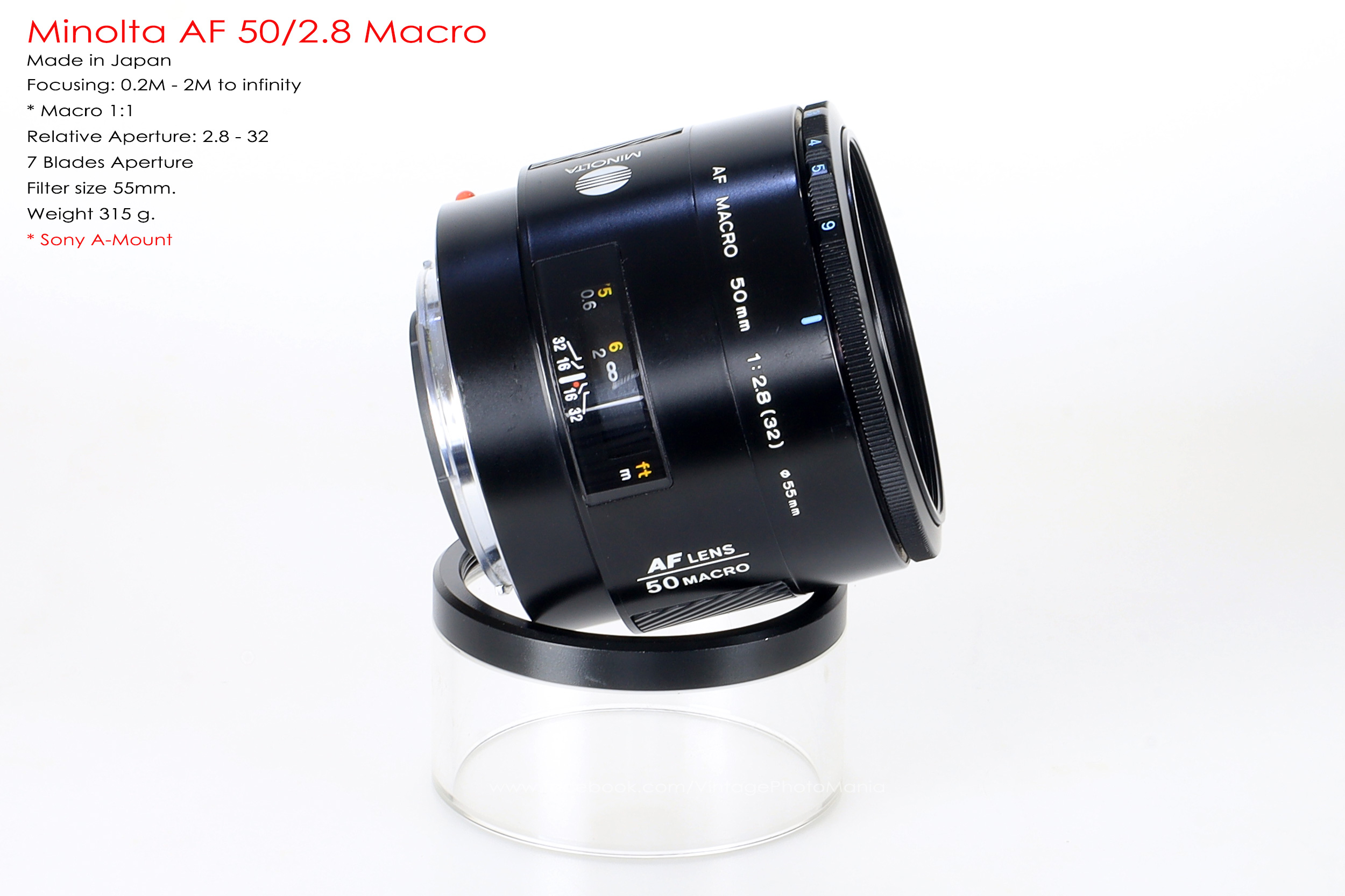 Minolta AF 50/2.8 Macro *Sony A Mount เลนส์มาโครสำหรับกล้อง Sony DSLR