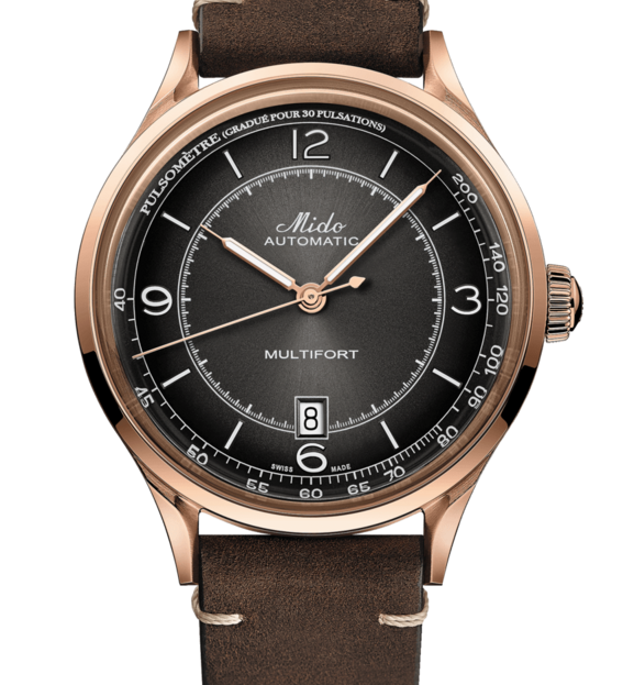MIDO MULTIFORT PATRIMONY Pink Gold หน้าปัดสีดำ M040.407.36.060.00