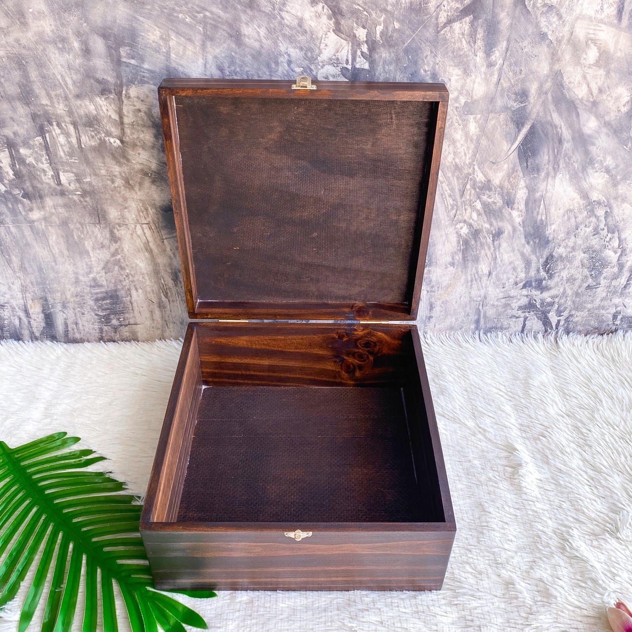 กล่องไม้ฝาล็อค ไซส์ L (Wooden lock box, L size)