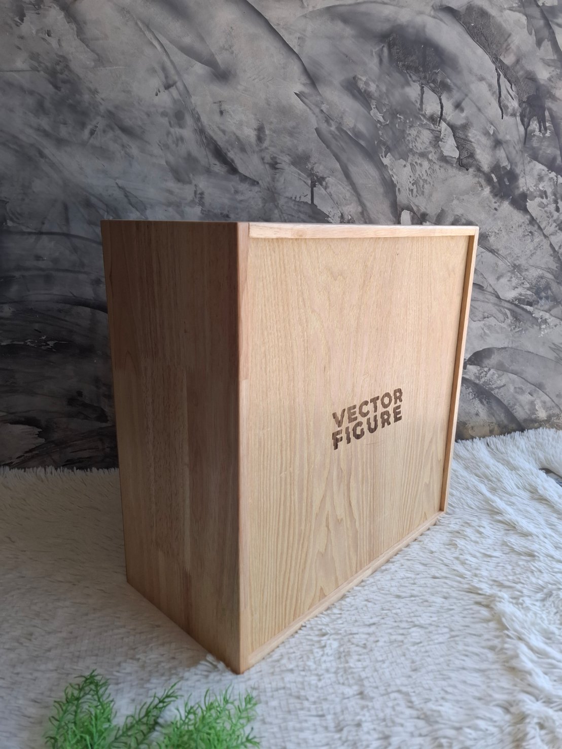 กล่องไม้ยางพาราฝาสไลด์