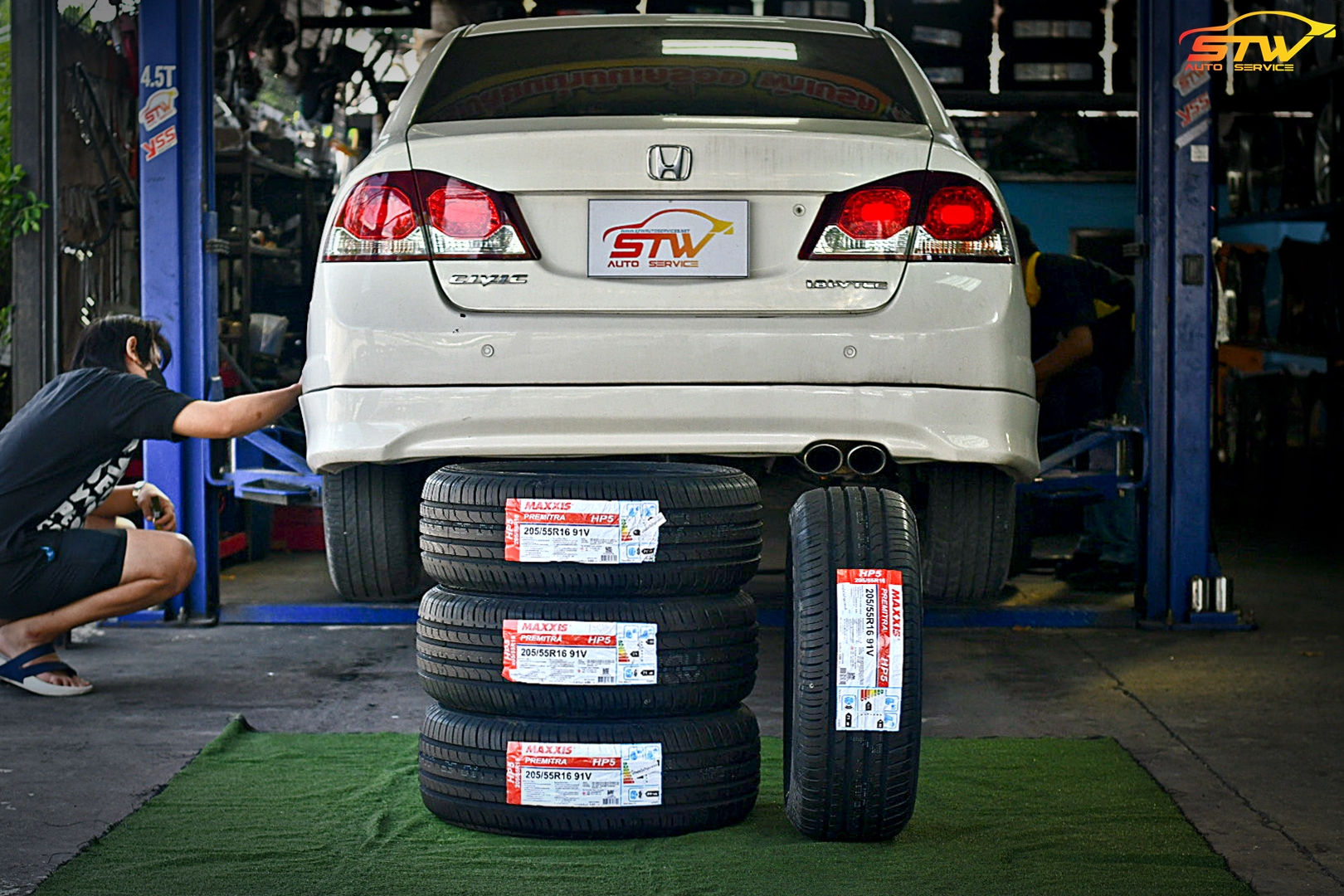 เปลี่ยนยาง HONDA CIVIC FD MAXXIS HP-5 205/55R16 91V