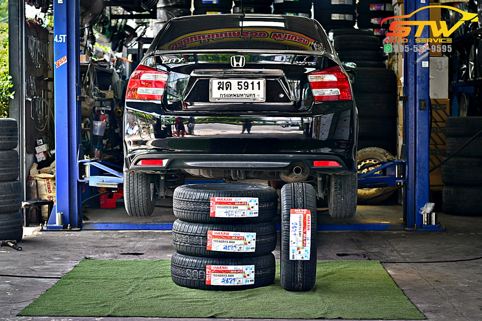 เปลี่ยนยาง HONDA CITY MAXXIS MAP3 185/60R15 84H