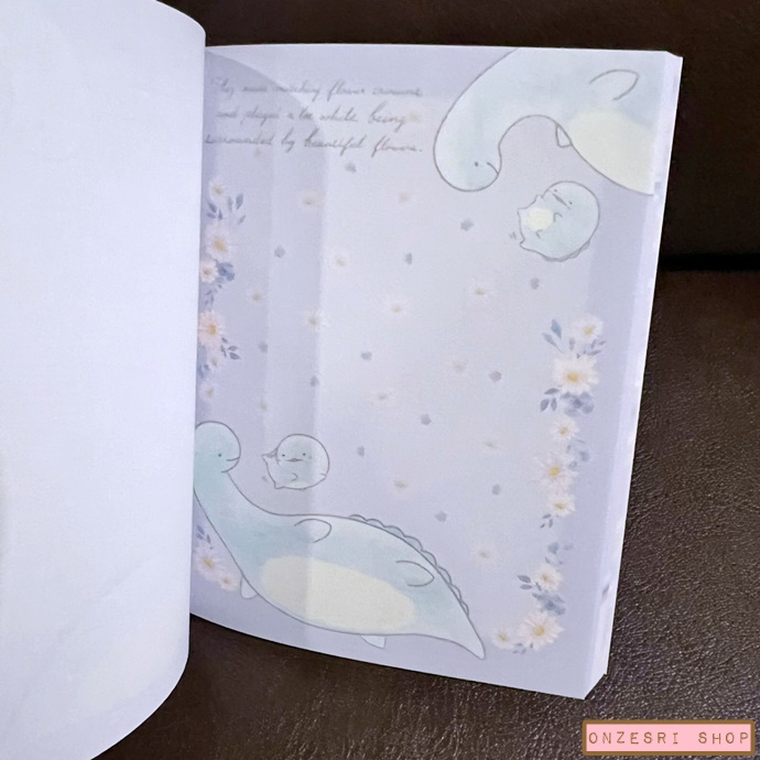 สมุดเล่มเล็ก ลาย Sumikko Gurashi Tokage Memories แบบคุณลูกเกาะหลัง ขนาด 14 x 10.5 x 1.2 ซม. มี 4 ลาย รวม 120 แผ่น