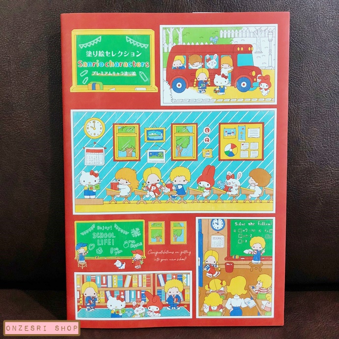 สมุดระบายสี Sanrio Showa (Limited Japan) ขนาด B5 (18.2 x 25.7 ซม.) เป็นกระดาษอย่างดี มี 24 หน้า แถมด้านหลังยังมีโปสการ์ดกระดาษแข็งให้อีก 8 หน้า