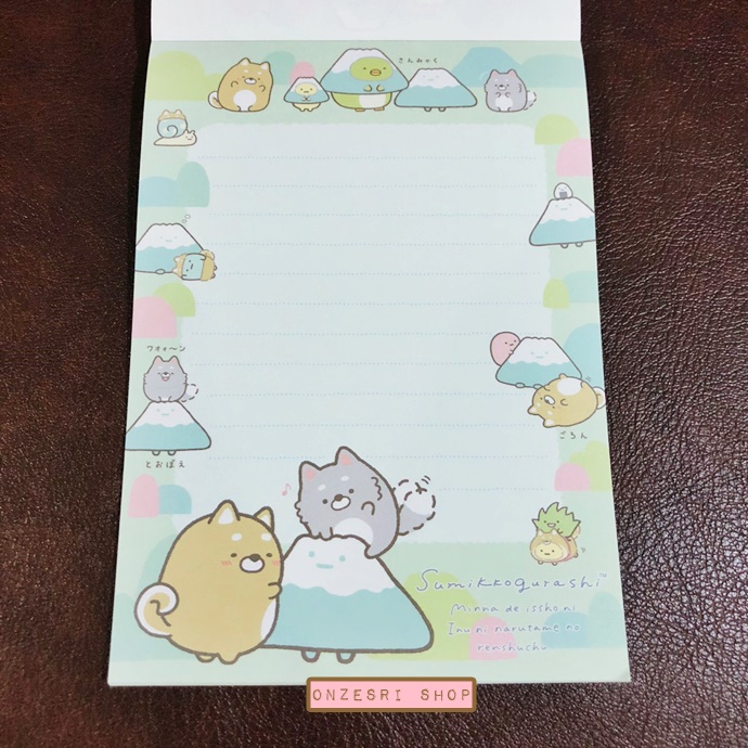 สมุดฉีก Sumikko Gurashi - Dog Cosplay with Puppy ลายมุมห้อง ขนาด 14.8 x 10.5 ซม. มี 4 ลาย รวม 100 แผ่น