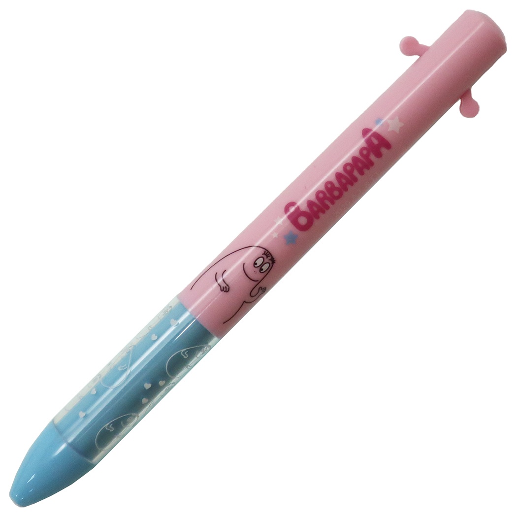 ปากกา Mimi Pen จากญี่ปุ่น หมึก 2 สี (แดง/ดำ) ลาย Barbapapa สีชมพูฟ้า