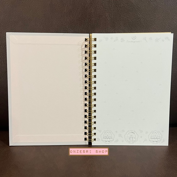 สมุดริมลวด Sumikko Gurashi Maison de FLEUR (Limited) แบบสีเทา ปกแข็ง ขนาด B6 (18 x 12.5 ซม.) 120 หน้า