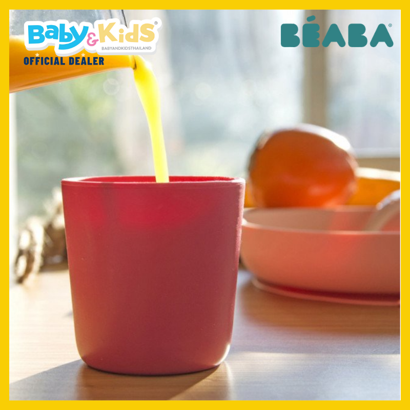 BEABA ถ้วยน้ำซิลิโคน Silicone glass - BLUE