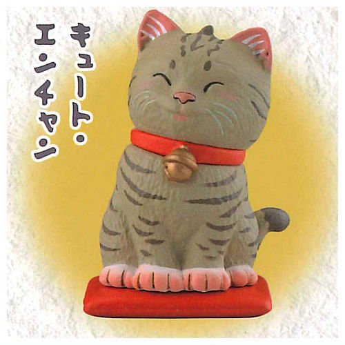 Kaiyodo Capsule Q Museum Kunio Sato's Lucky Cat V.2.5 (Limited) โมเดลแมวกวักนำโชคพร้อมแท่นวาง สูงประมาณ 4 ซม. มี 5 แบบให้เลือก