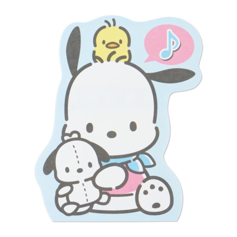 การ์ดเปล่า Sanrio & Seal Card แบบ Pochacco สามารถเขียนด้านในได้ มีสติกเกอร์น่ารักให้แปะได้ 1 แผ่น มาพร้อมซองลายน่ารักเข้ากัน ขนาดประมาณ 12 x 16 ซม.