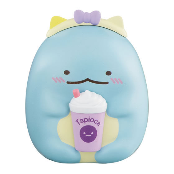 Capchara Sumikko Gurashi 5 เป็นโมเดลแบบตั้งได้ ตัวใหญ่ประมาณ 7 ซม. มี 4 แบบให้เลือก