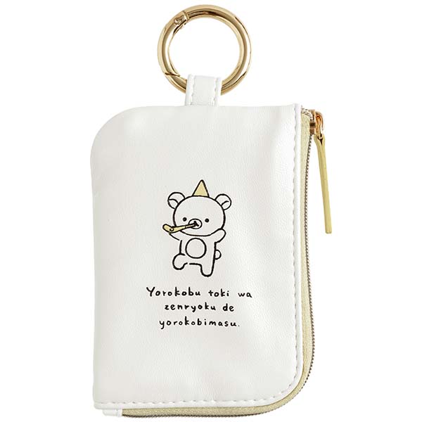กระเป๋าสตางค์ Rilakkuma Style Goyururi Everyday Slim Wallet ทำจากหนังเทียม ขนาด 11 x 8.5 x 1 ซม.