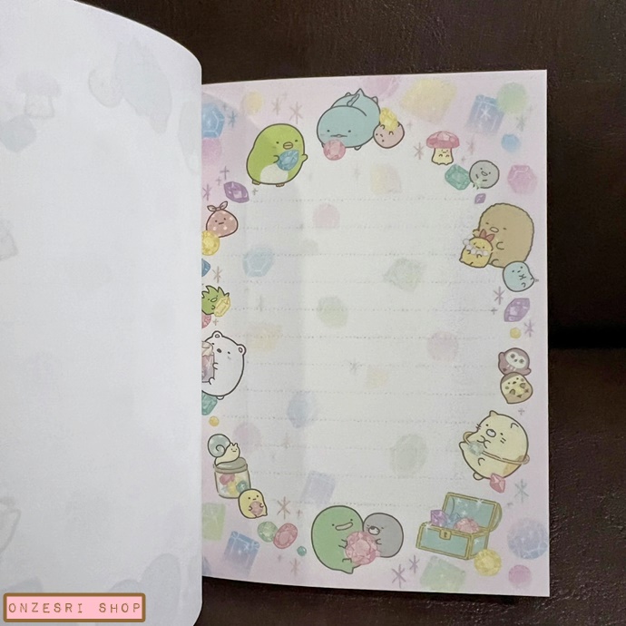 สมุดเล่มเล็ก Sumikko Gurashi Mole House สีขาว ขนาด 14.8 x 10.5 x 1.3 ซม. มี 4 ลาย รวม 120 แผ่น