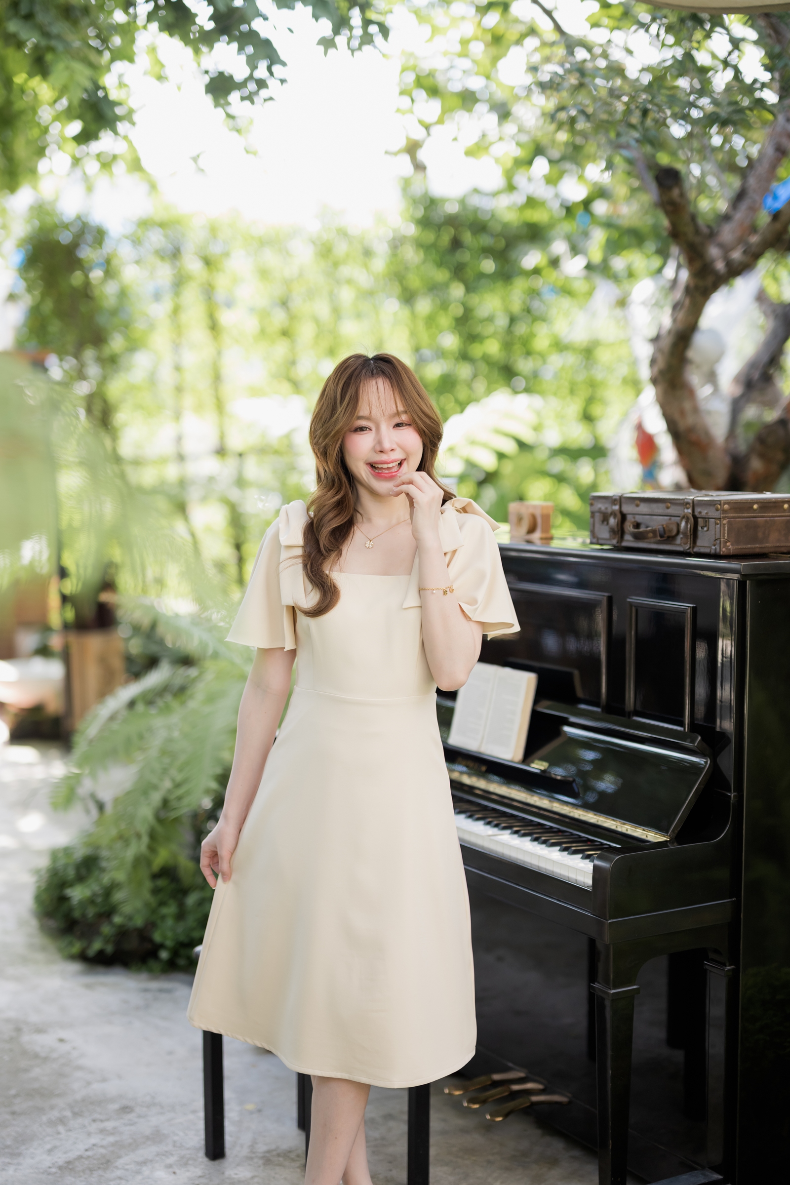 Bellette Bow Shoulder Dress