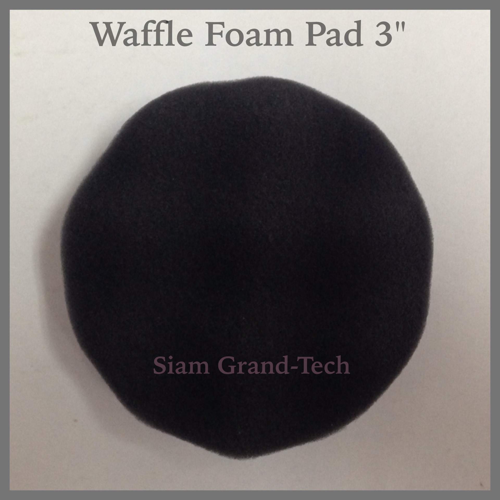 ฟองน้ำขัดสีรถยนต์ 3 นิ้ว แบบรังไข่ สีดำ