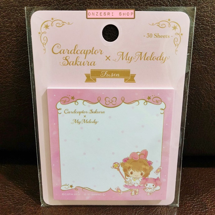 Cardcaptor Sakura x Sanrio Characters Sticky Memo (Limited) กระดาษโน้ตมีกาว ลาย My Melody ขนาด 11.5 x 8 x 0.3 ซม. รวม 30 แผ่น