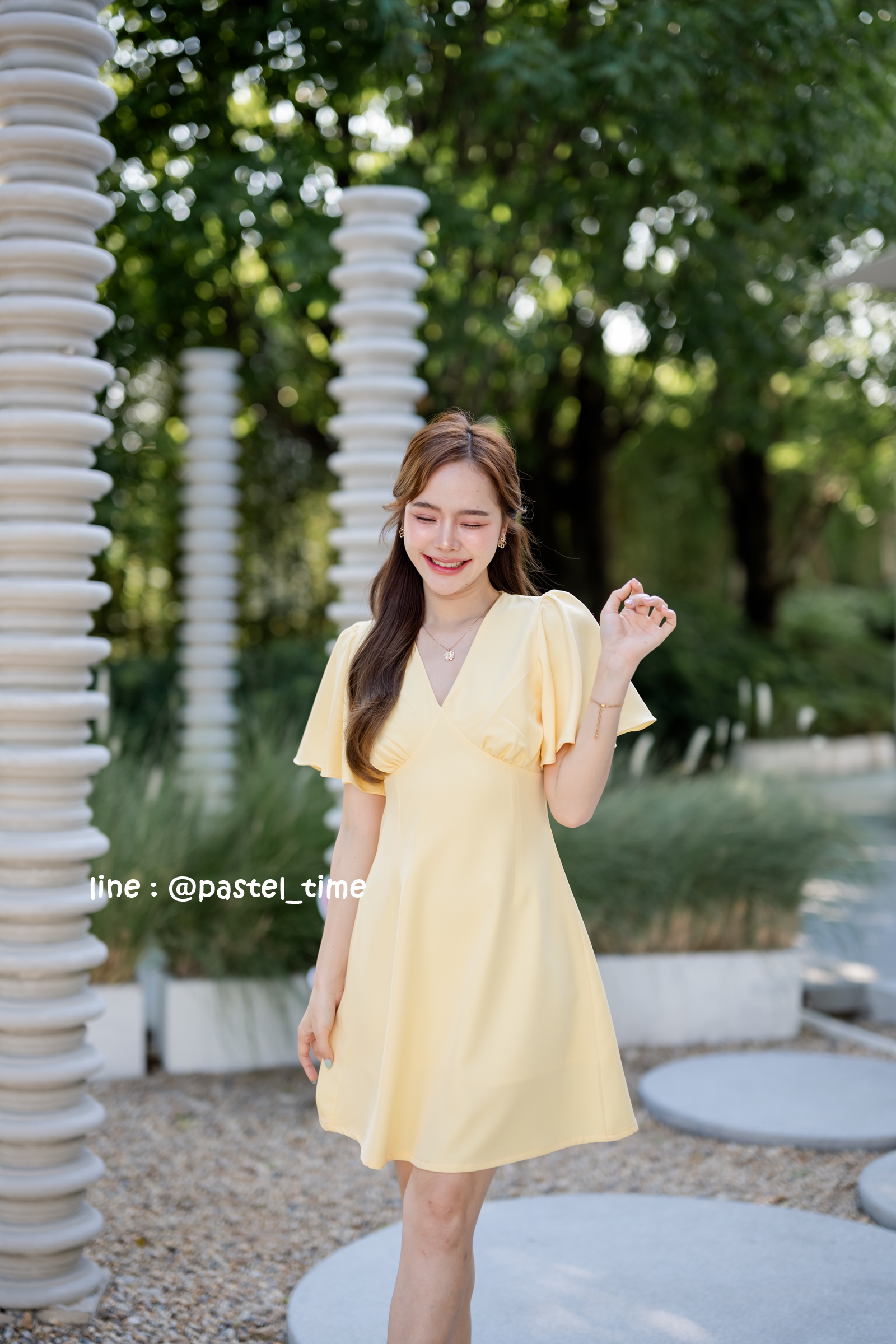 Sassy Flare Dress : สีเหลือง