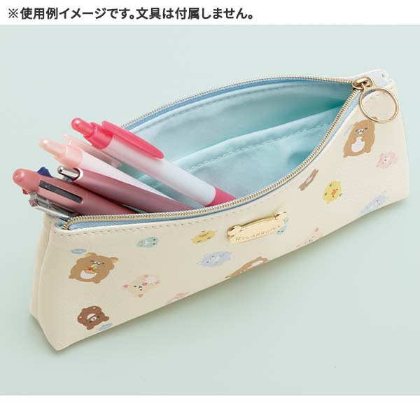 กระเป๋า Rilakkuma Everyone's Fully Filled Pen Pouch แบบยาว ใส่เครื่องเขียนได้ ขนาด 8 x 19.5 x 3 ซม.