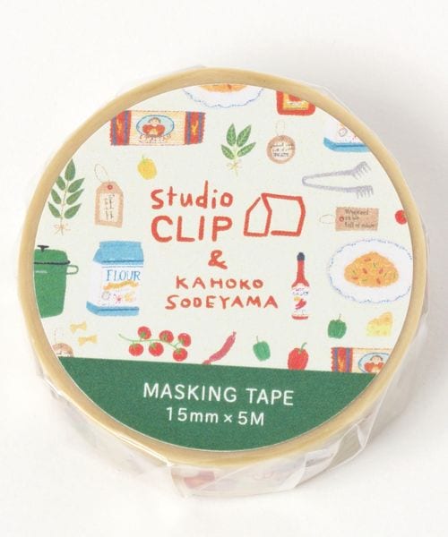 เทปตกแต่งจากญี่ปุ่น Studio Clip x Kahoko Sodeyama Masking Tape (Limited) ขนาด 1.5 ซม. ยาว 5 ม.