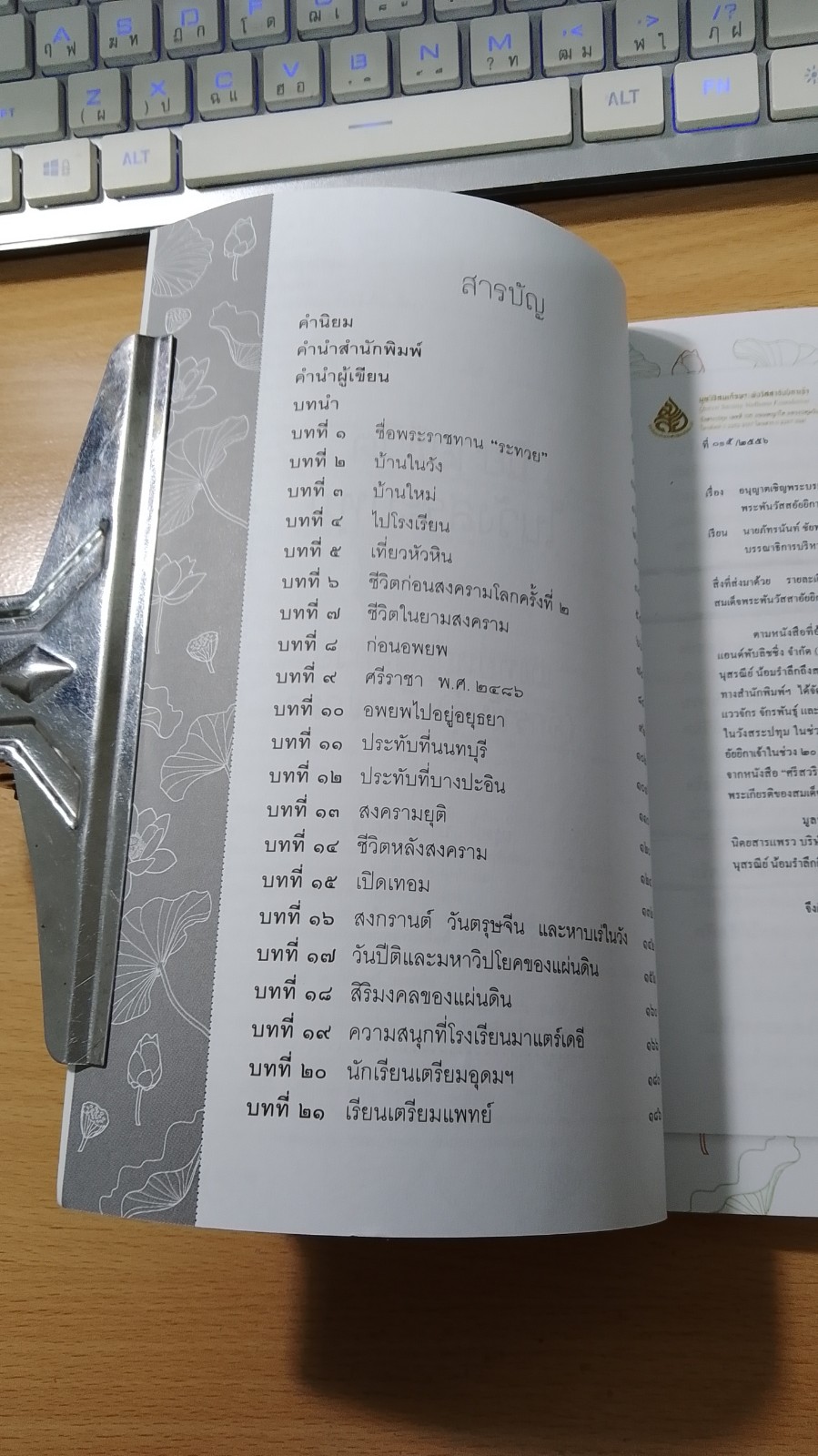 นิยายชีวิต ในวังสระปทุม / แพทย์หญิงระหวย (จักรพันธุ์) วีระแกล้ว