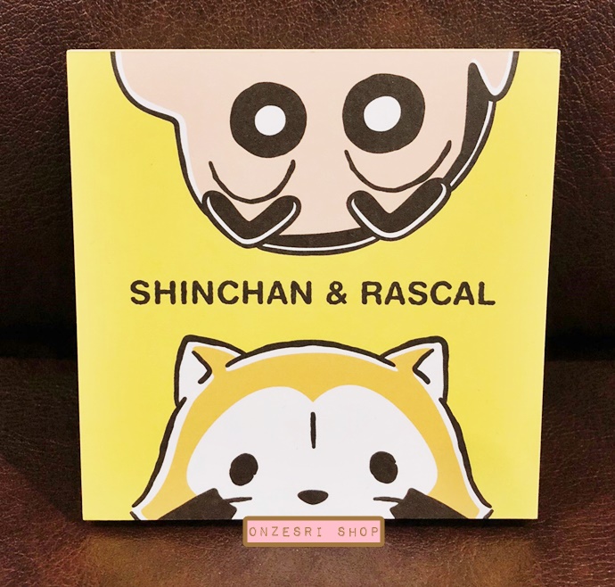 กระดาษโน้ต Crayon Shinchan x Rascal Block Memo แบบสีเหลือง ขนาด 9.2 x 9.2 ซม. กระดาษมี 300 แผ่น