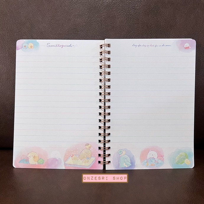สมุดริมลวด Sumikko Gurashi - Random Moment แบบสีม่วง ขนาด B6 (18 x 12.5 ซม.) 120 หน้า