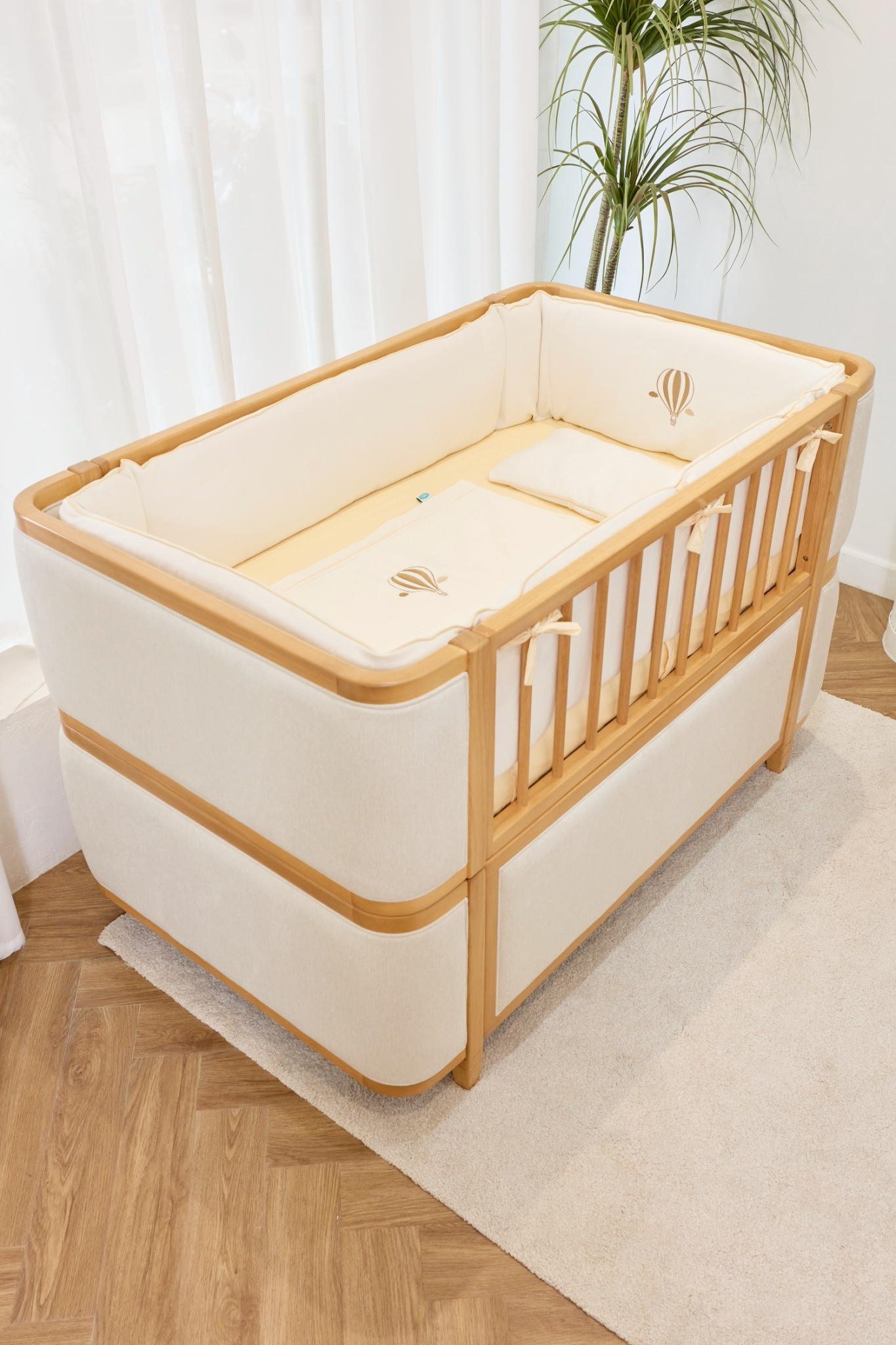 Idawin ชุดเครื่องนอนผ้าใยไผ่ Bedding Set รุ่น Royal 9 in 1 Balloon Cream