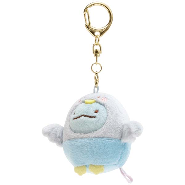 พวงกุญแจตุ๊กตา Sumikko Gurashi Minna de Kotorikko แบบ Tokage ใส่ชุดนก ขนาด 6 x 5 x 4 ซม.