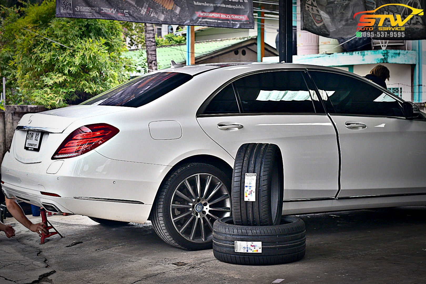 เปลี่ยนยาง Mercedes Benz S500e BRIDGESTONE POTENZA SPORT 275/35R20 102Y