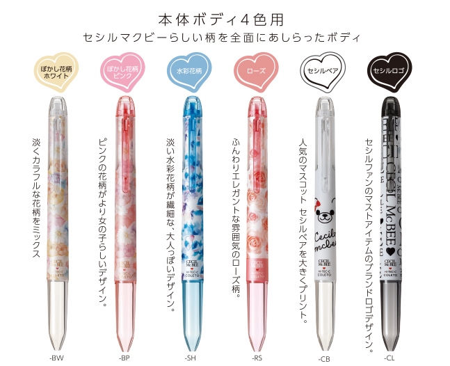 ปลอกปากกา Pilot Hi-Tec-C Coleto ใส่หมึกได้ 4 ไส้ แบบ Cecil McBee (Limited จากญี่ปุ่น) มีหลายลายให้เลือก