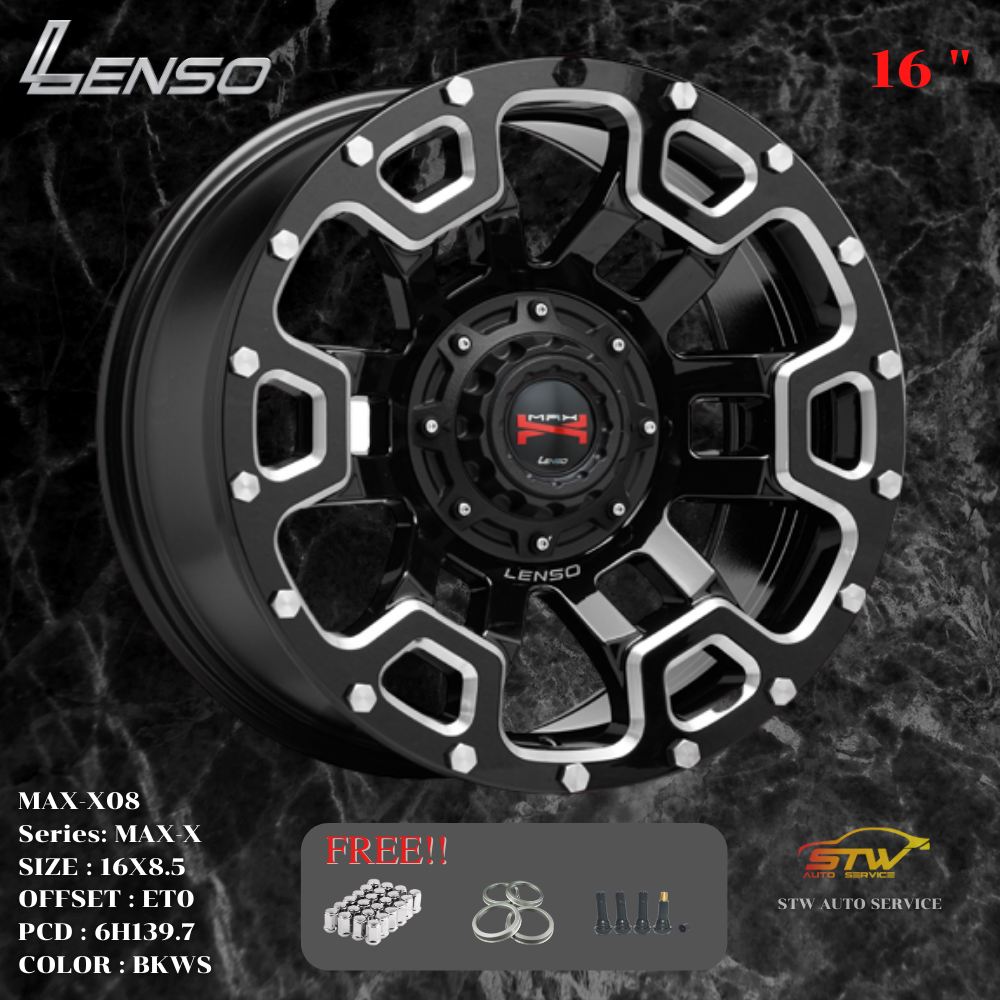 ล้อแม็กซ์ LENSO MAX-X08 ขอบ16นิ้ว ราคาถูก