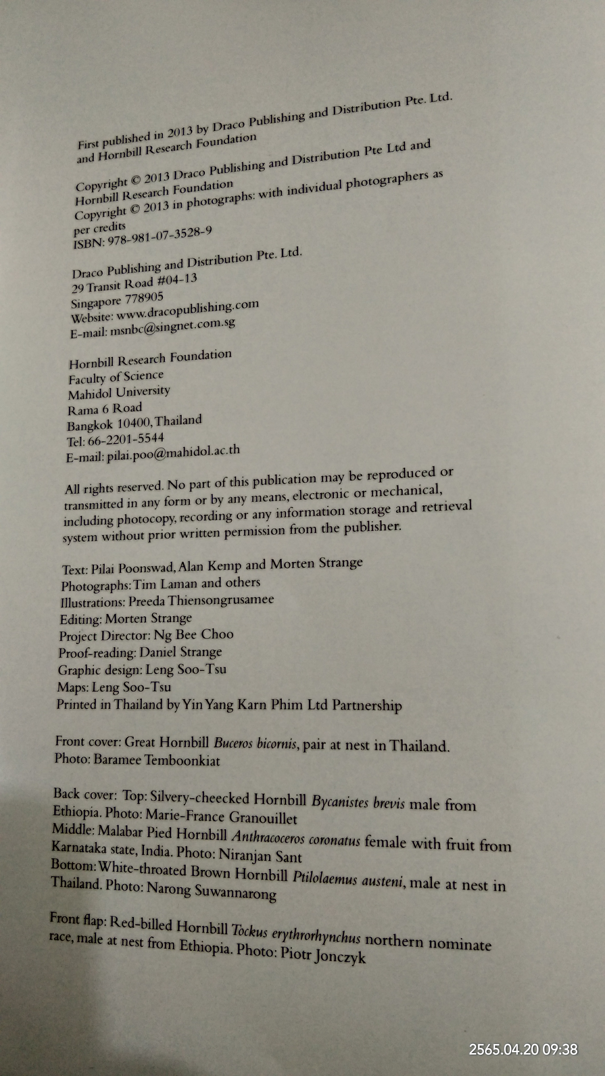 HORNBILLS OF THE WORLD / Poonswad, Pilai, Alan Kemp, Morten Strange