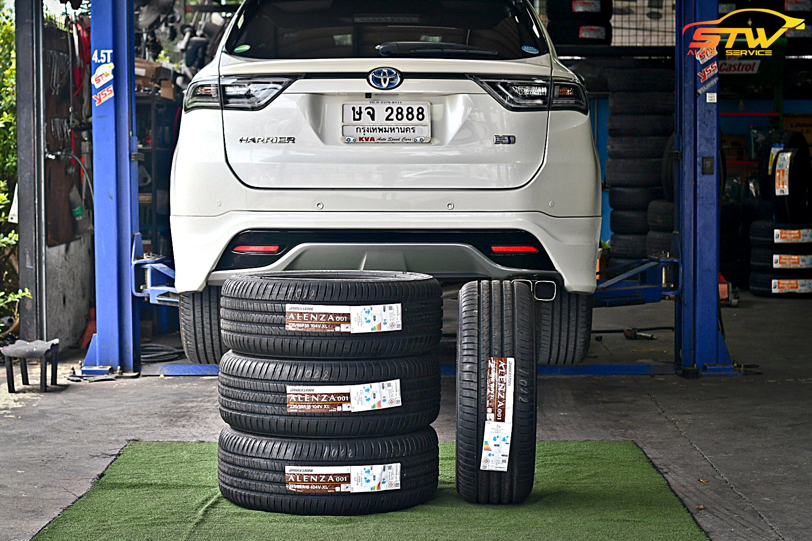 ยาง BRIDGESTONE ALENZA 001 235/55R18 104V ติดตั้งใส่ TOYOTA Harrier