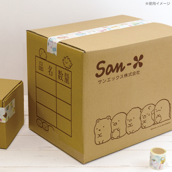 San-X Tape เทปอเนกประสงค์ ลาย Sumikko Gurashi (Freshy Pink) ขนาด 4.5 ซม. x 5 ม. ใช้แปะสิ่งของ แปะกล่องได้ ทนทาน