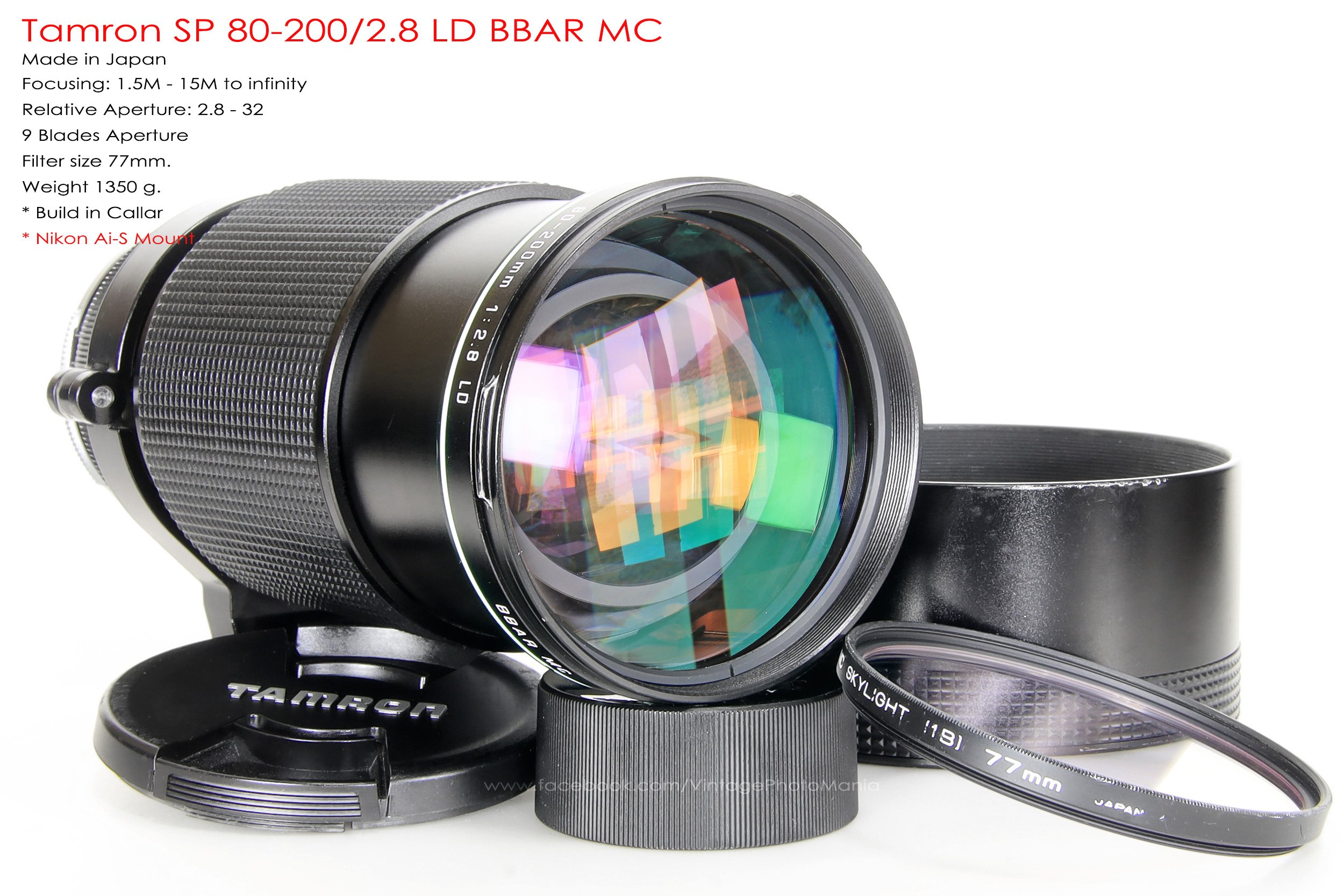 Tamron SP 80-200/2.8 LD BBAR MC *Nikon Ai-S Mount เลนส์ไวแสงgva 2.8 ตัวหายาก