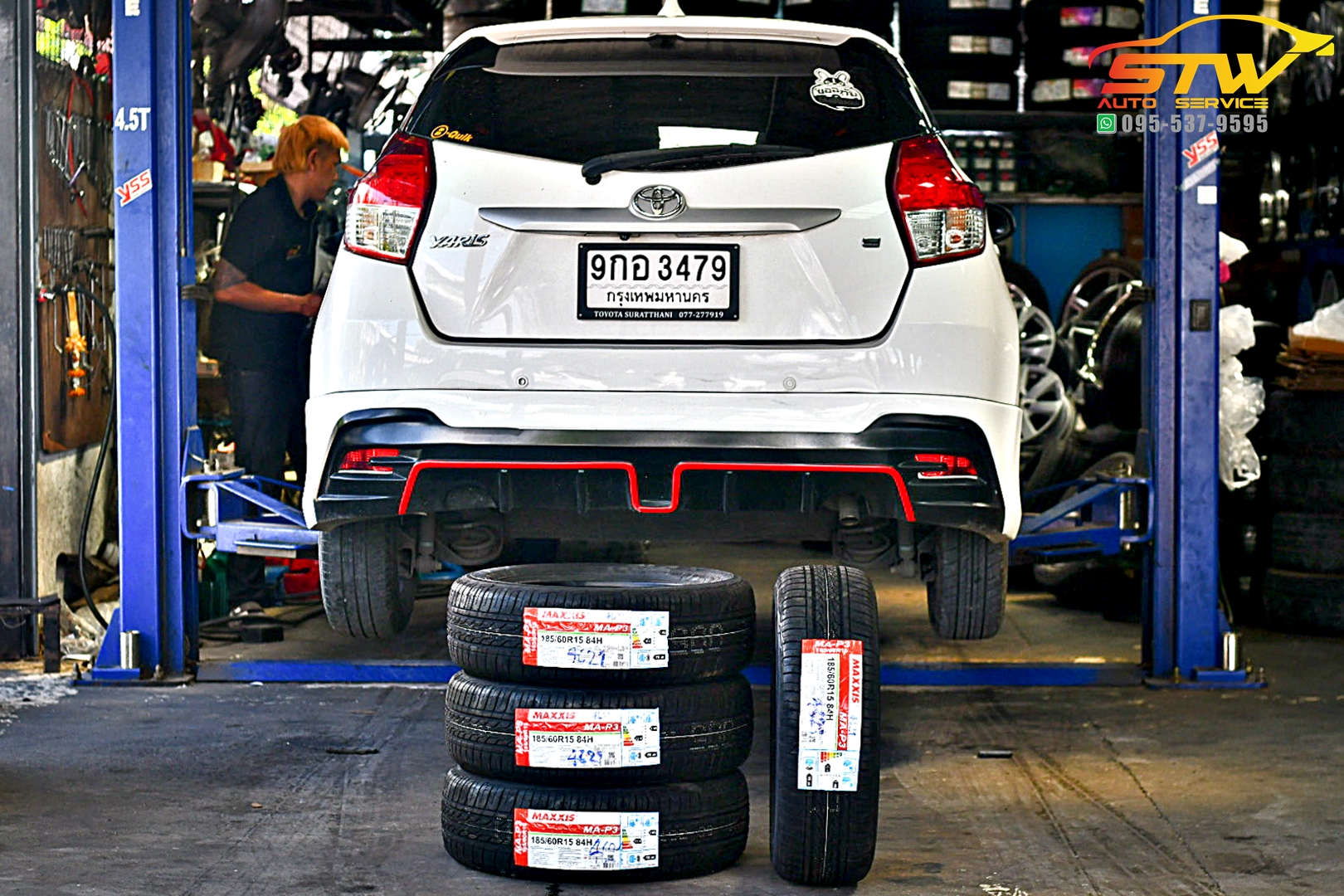 เปลี่ยนยาง TOYOTA YARIS MAXXIS MAP3 185/60R15 84H