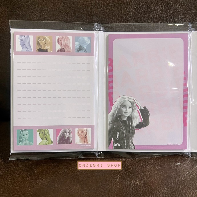 กระดาษโน้ต Memo แบบเล่ม ลาย Barbie จากญี่ปุ่น ขนาด 7.7 x 10.8 x 1.2 ซม. มี 4 ลาย รวม 80 แผ่น