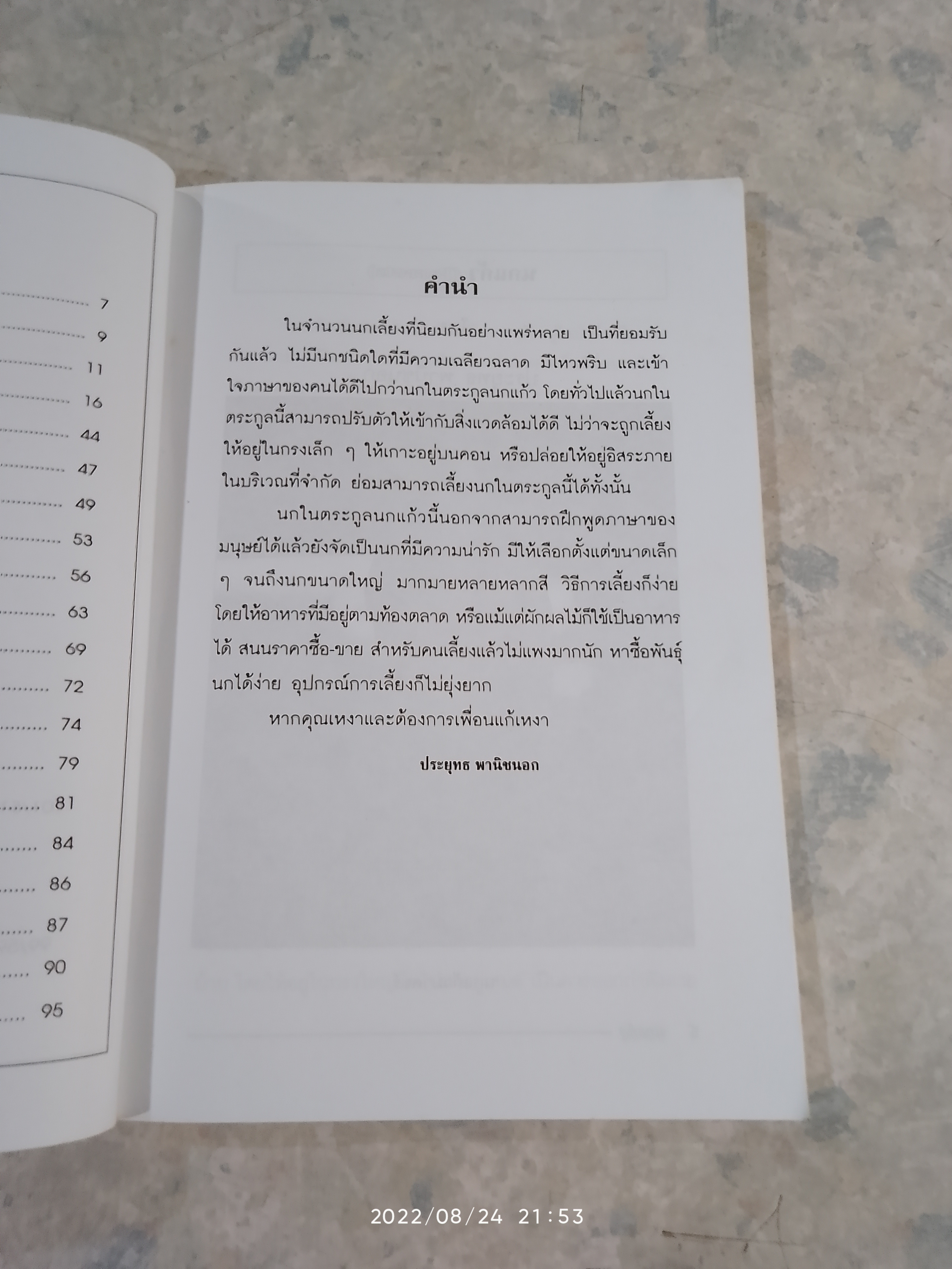 นกแก้ว / ประยุทธ พาณิชนอก