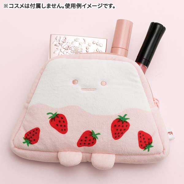 กระเป๋า Sumikko Gurashi x Sakuma Strawberry Milk Candy Pouch เป็นกระเป๋าอเนกประสงค์รูปภูเขา Yama ทำจากผ้า ขนาด 10.5 x 16.5 x 2.5 ซม.