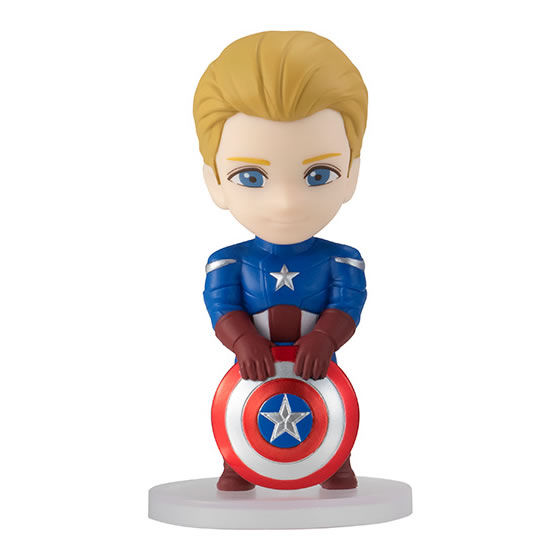 Chara Marvel 02 Avengers แบบ Captain America เป็นฟิกเกอร์แบบตั้งได้ ตัวสูง 8 ซม. น่ารักมาก