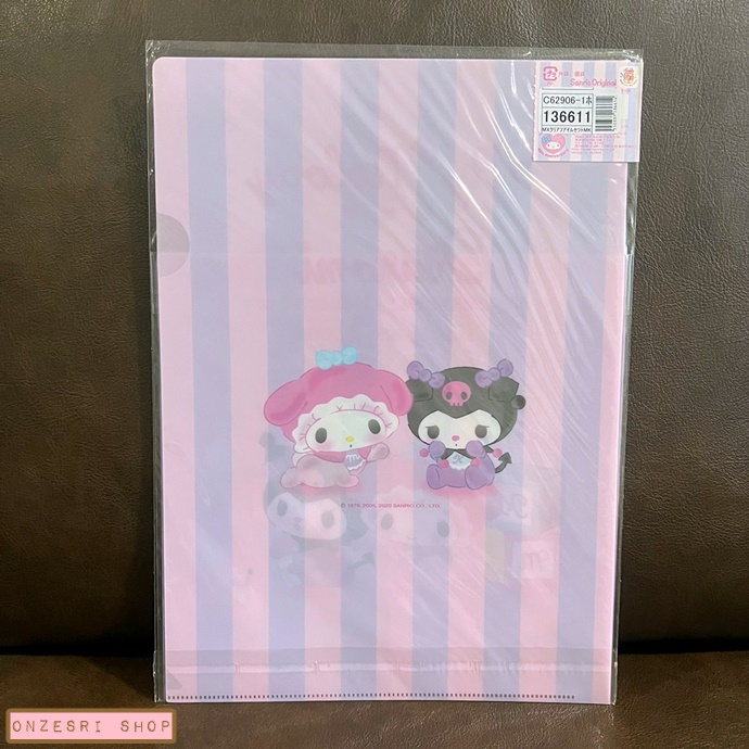 Set แฟ้มลาย My Melody & Kuromi Baby Series มี 3 แฟ้มในเซ็ต ขนาด A4 และแบบซอง Ticket Holder 2 อัน