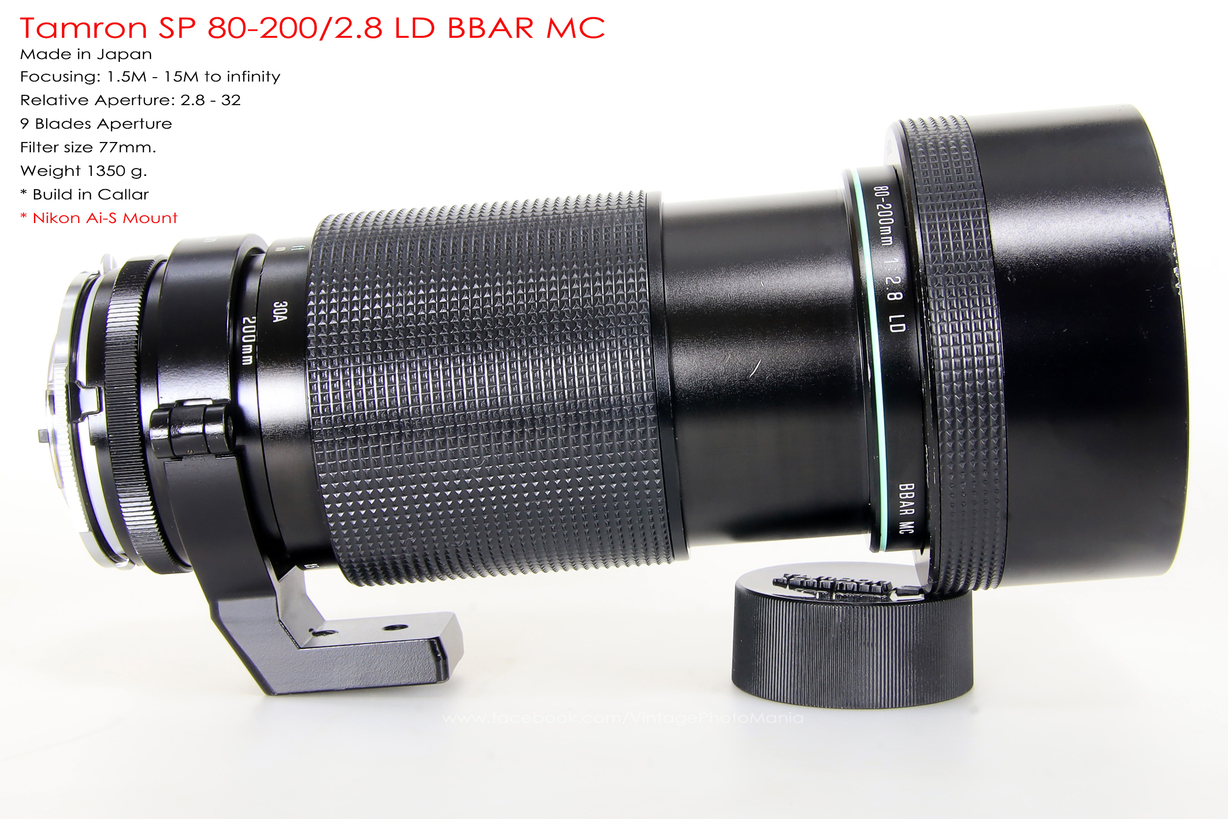 Tamron SP 80-200/2.8 LD BBAR MC *Nikon Ai-S Mount เลนส์ไวแสงgva 2.8 ตัวหายาก