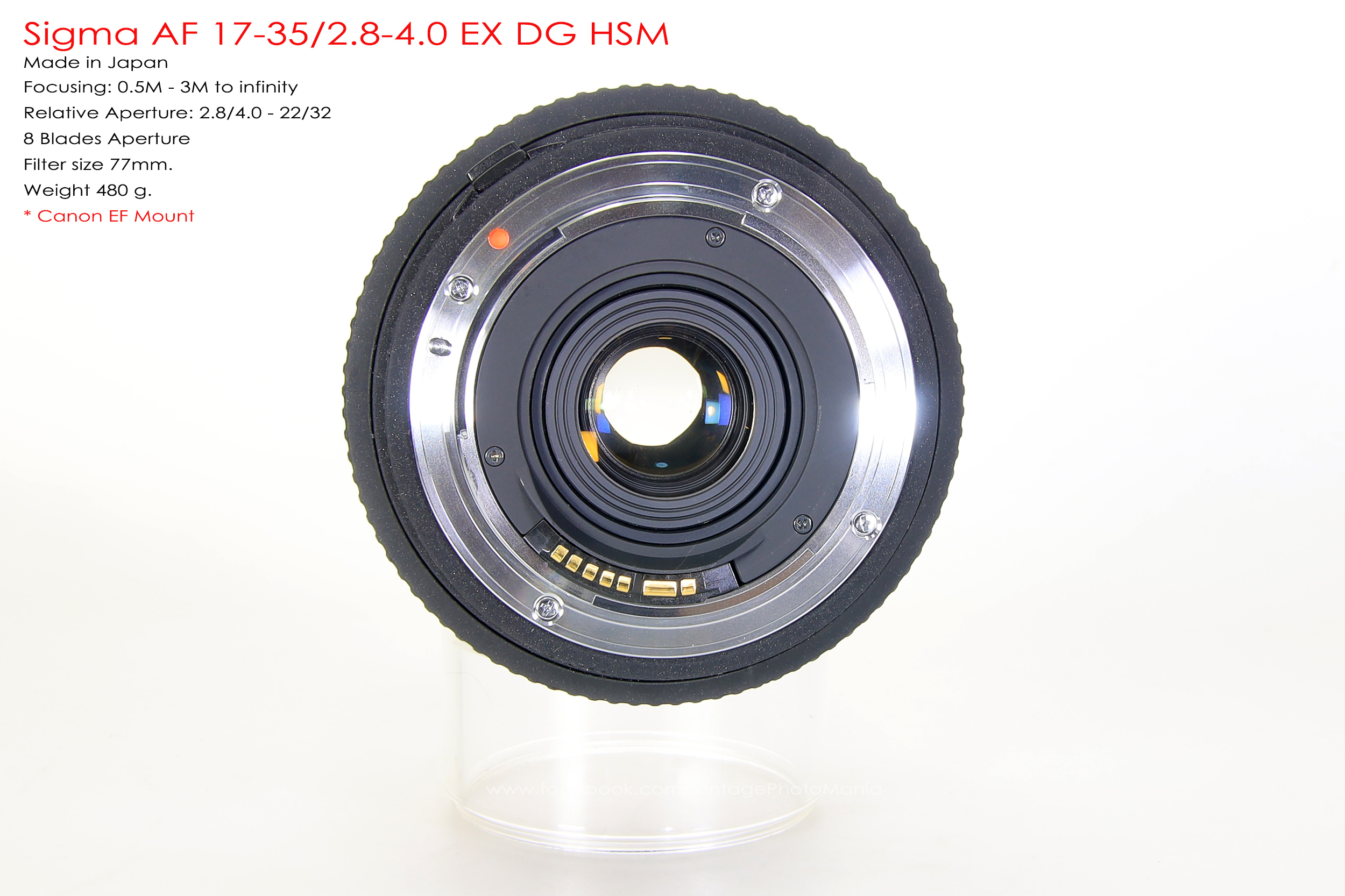Sigma AF 17-35/2.8-4.0 EX DG HSM*Canon EF Mount เลนส์ไวด์ไวแสงรองรับกล้องฟูลเฟรม Canon