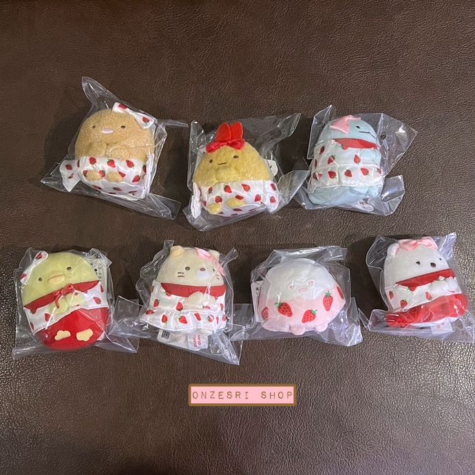 ตุ๊กตาตัวเล็ก Sumikko Gurashi x Sakuma Strawberry Milk Candy ไซส์ SS มี 5 แบบให้เลือก
