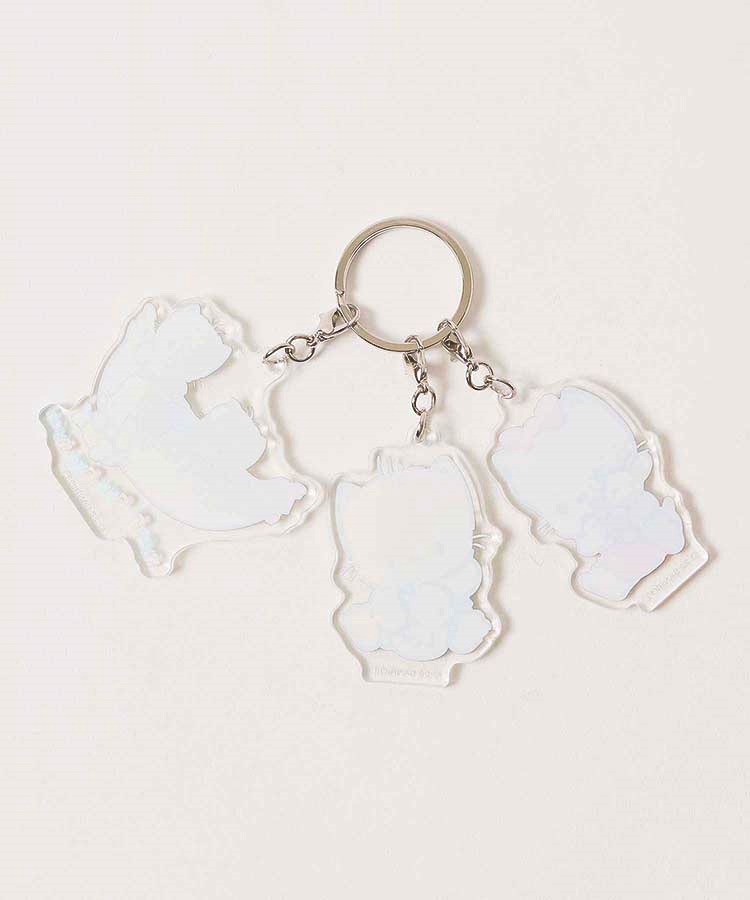 พวงกุญแจ Sanrio x Bleu Bleuet (Limited) แบบ Nya Ni Nyu Nye Nyon ห่อสีฟ้า ขนาด 5.7 x 5.7 ซม. มีเฉพาะที่ร้าน Bleu Bleuet ที่ญี่ปุ่นเท่านั้น